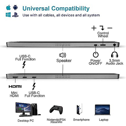Portable Monitor 15.6inch 1080P FHD USB-C HDMI Computer Display HDR IPS Gaming Monitor