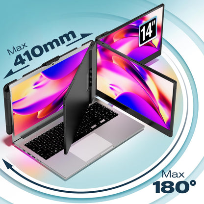 Laptop Screen Extender, 14" FHD 1080P IPS Portable Monitor for Laptop