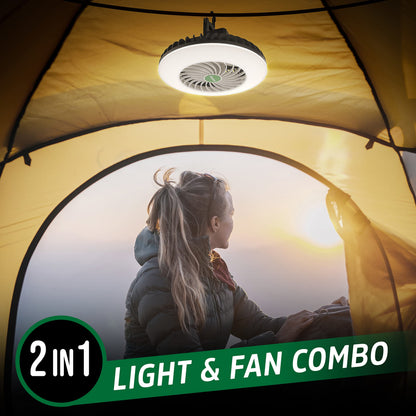 LED Camping Lantern with Tent Fan S500 PRO