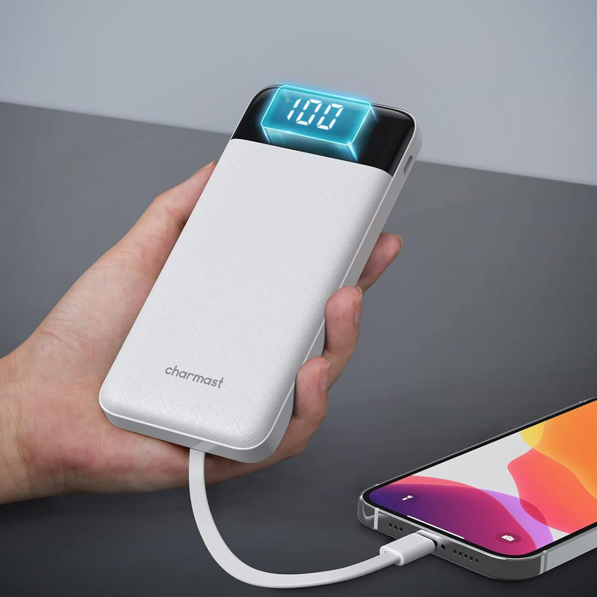 Portable Charger with Built-in Cables 10000mAh
